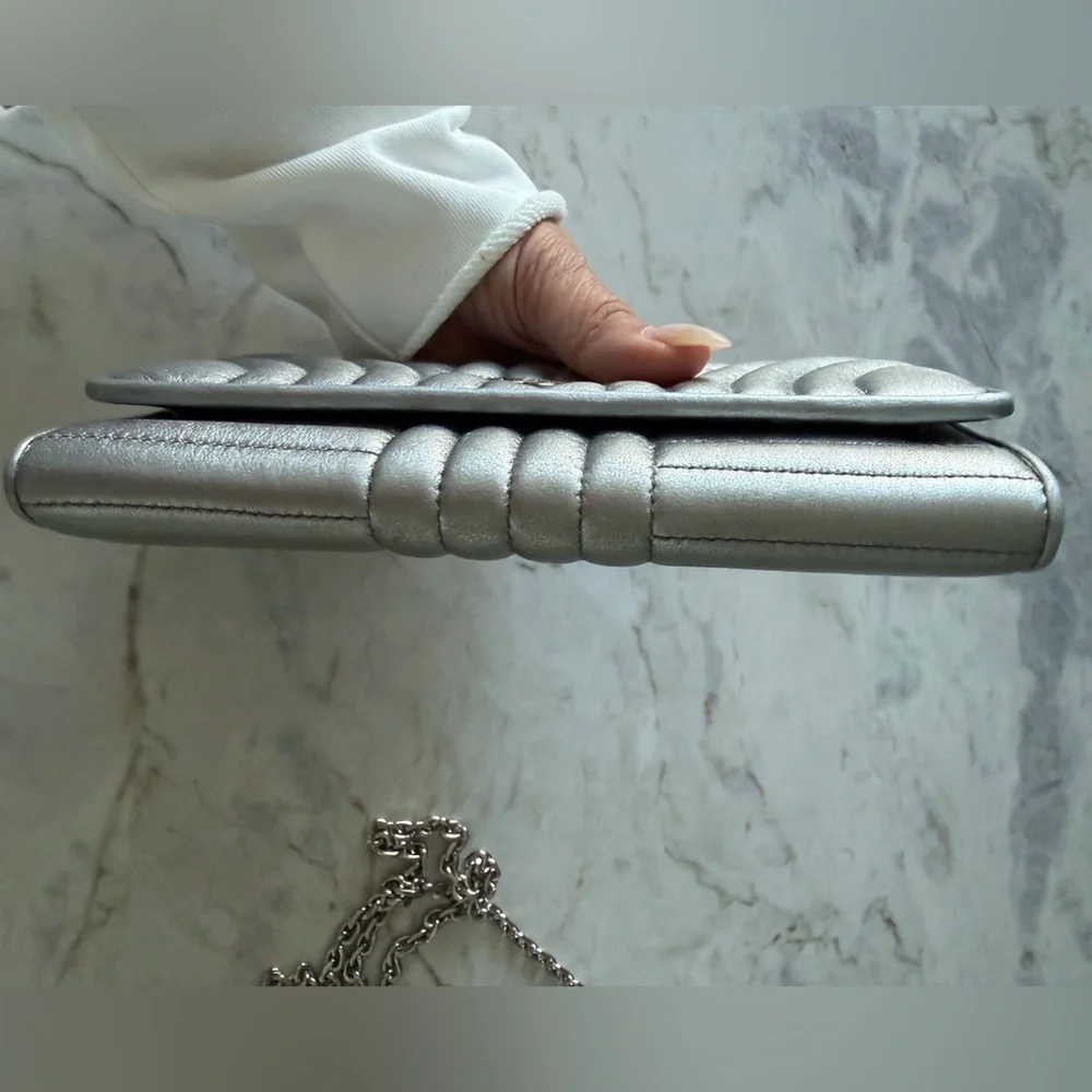Prada Diagramme metallic long wallet - Picture 10 of 14